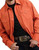 Roper Western Shirt Mens L/S Snap Solid Orange  Size- Small