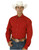 Roper Western Shirt Mens L/S Button Solid Red Size-L