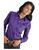 Roper Western Shirt Womens L/S Solid Poplin Purple Size-M