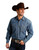 Stetson Western Shirt Mens Denim L/S Snap L Blue Size- L