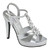 Dyeables Women's Ruby Platform Sandal (Silver Metallic,Size-8)