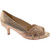 Dyeables Women's Tracy Dress Pump (Champagne Shimmer,Size-9W)