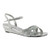 Women's Touch Ups Lena Strappy Sandal, Silver Shimmer , Size -women7 M