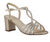 Touch Ups Women's T-Strap Block Heel Heeled Sandal, Champagne, Size -11