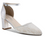 Touch Ups White Lace Block Heel Closed Toe Pumps, White, Size - 7