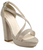 Touch Ups Champagne Shimmer Block Heel Platform Sandals, Size 9