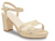 Touch Ups Harmon Champagne Glitter Block Heel Open Toe Platform Sandals, Size 7.5