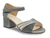Touch Ups Foster Pewter Metallic Low Block Heel Sandals, Size 9.5W