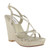Dyeables, Inc Womens Dee Wedge Sandal (Gold,7.5 B(M) US)