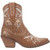 Dingo Womens Primrose Embroidered Floral Snip Toe Casual Boots Ankle Mid Heel 2-3", Brown - Size 8 M