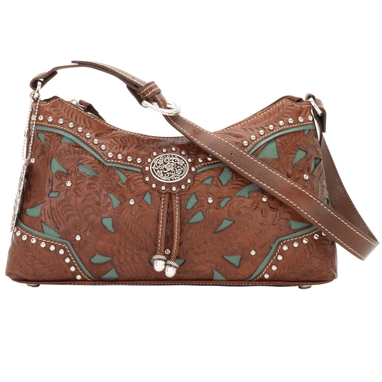 American West Lady Lace Zip-Top Shoulder Bag LCBT285