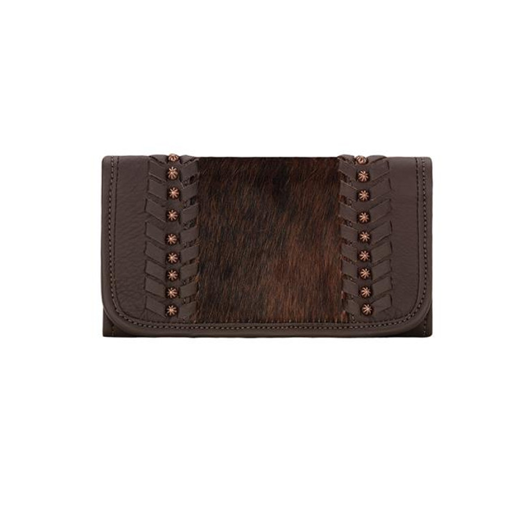 American West 4138282 Cow Town Ladies Tri-Fold Wallet