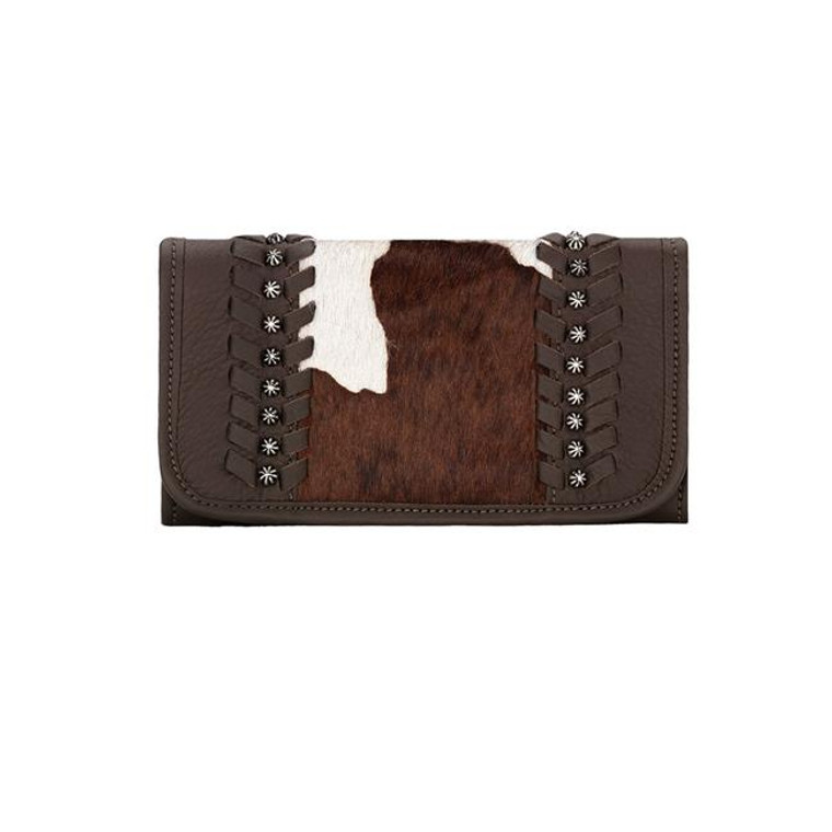 American West 4150282 Cow Town Ladies Tri-Fold Wallet