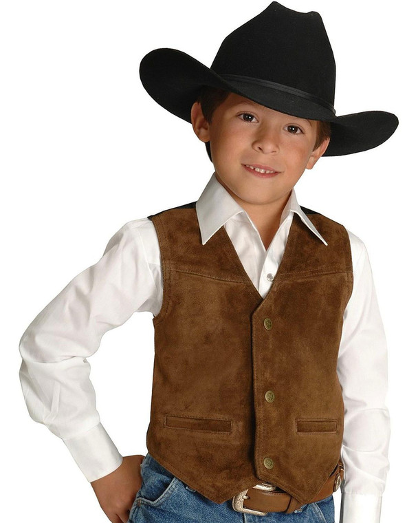 Roper Boys' Western Suede Vest - 0209405000513Br