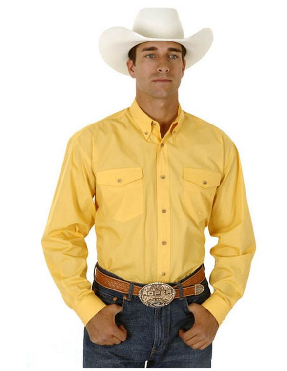 Western Shirt Mens L/S Button Tall Yellow 03-001-0665-0030 YE