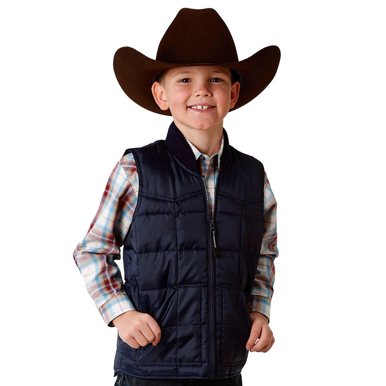 Roper Apparel Boys Boys Navy Puff Vest 03-397-0763-0525 BU