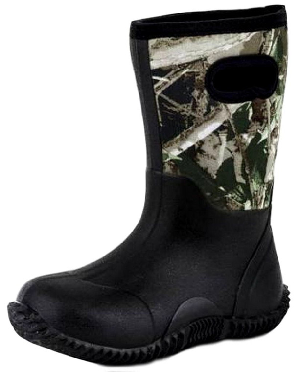 Roper Outdoor Boots Boy Camo Neoprene Rubber Black 09-018-1136-0574 MU