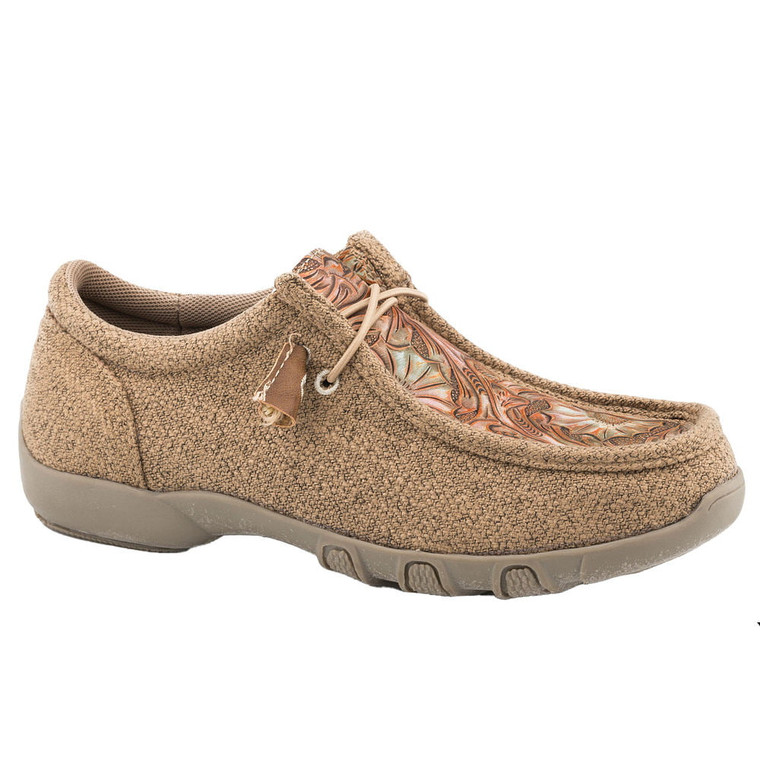 Roper Boys 09-018-1791-2999 Kids  Chillin Tan Tooled Casual Shoe 1 Beige