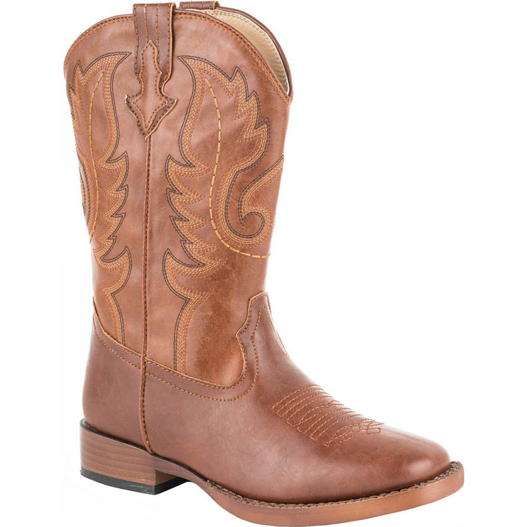 Roper  Kids Boys Texson Square Toe    Boots   Mid Calf 09-018-1900-1701 BR