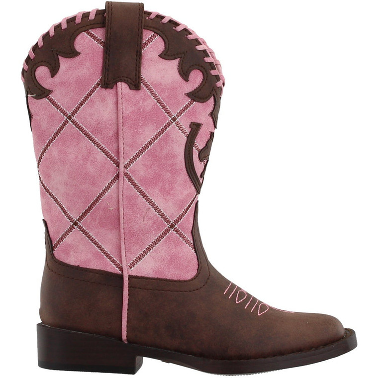Roper Western Boots Girl Lacy 9" Faux 1 Child Pink 09-018-1902-2000 PI