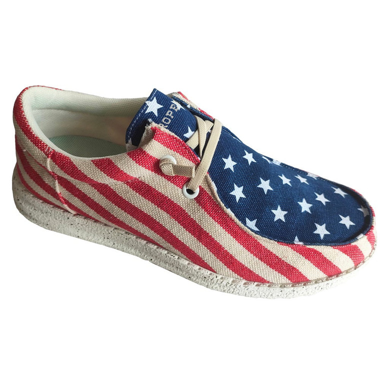 Roper  Mens Hang Loose Slip On Patriotic  Sneakers Shoes Casual 09-020-1793-2982 RE