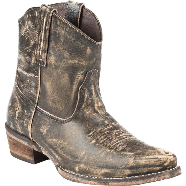 Roper  Womens Dusty Distressed Snip Toe   Boots   Ankle Low Heel 1-2" 09-021-0977-0683 BR