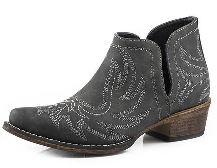 Roper Western Boots Womens Ava Pull On Black 09-021-1567-1089 BL