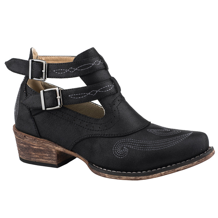 Roper Footwear Womens  Black Snip Toe Bootie 09-021-1567-1289 BL
