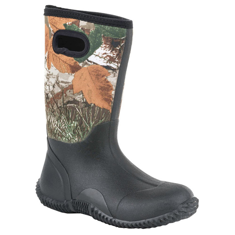 Roper  Kids Boys Barnyard Camo Round Toe Rain   Boots   Mid Calf 09-119-1136-0574 MU