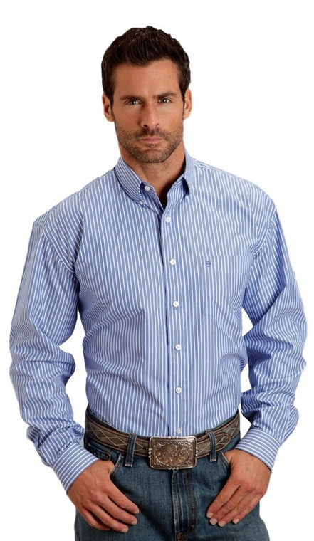 Western Shirt Mens L/S Periwinkle 11-001-0575-0802 BU