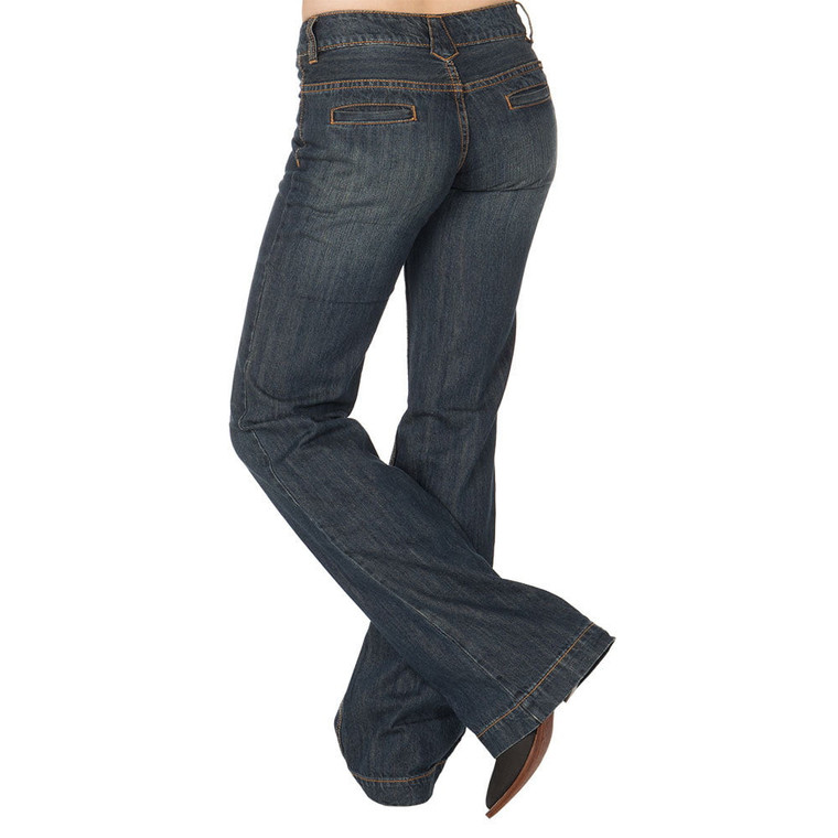 Stetson Womens 11-054-0202-0130  Denim Trouser (Long) Blue