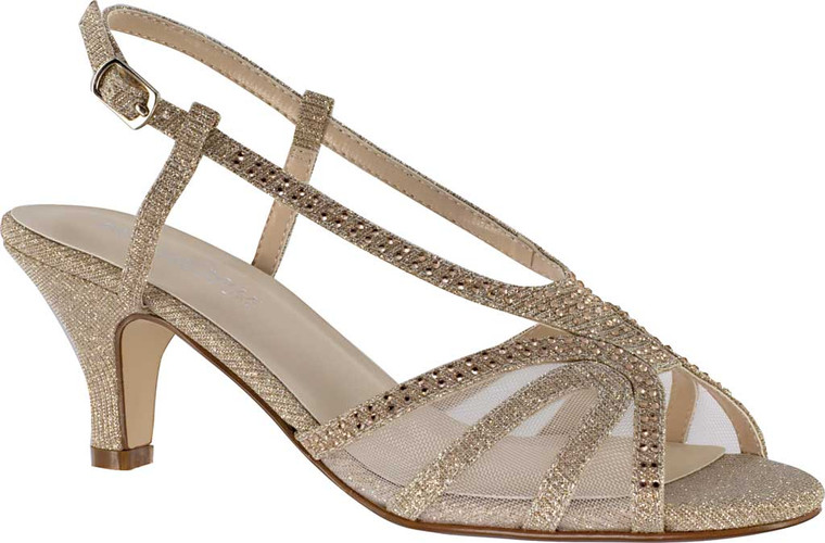 Women's Touch Ups Clara Heeled Sandal Champagne Synthetic 9 M