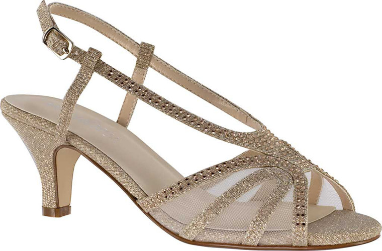 Women's Touch Ups Clara Heeled Sandal Champagne Synthetic 8 W
