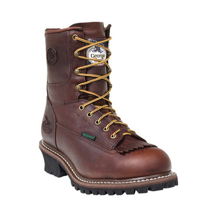 Georgia G7113 Men's Brown Waterproof Logger Work Boots 10W