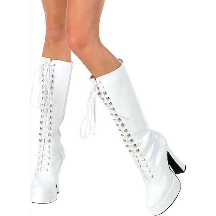 Easy White Boots Women's Adult Halloween Costume Accessory Size - 8