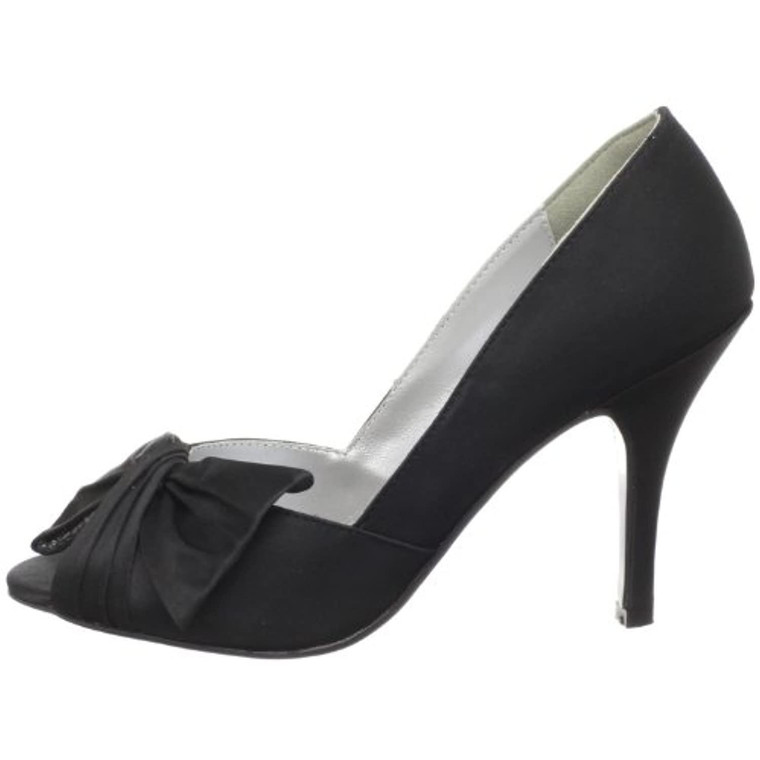 Dyeables Women's Liv Open-Toe Pump (Black,Size-8)