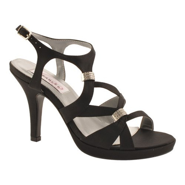 Dyeables Women's Claire Platform Sandal (Black,Size-9.5W)