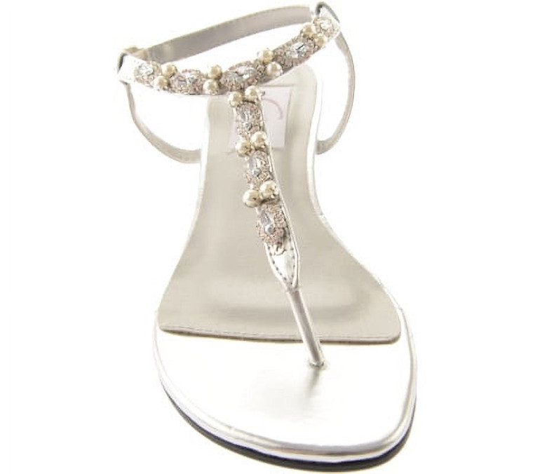 Dyeables Women's Myra Dress Sandal (Silver Metallic,Size-8.5)