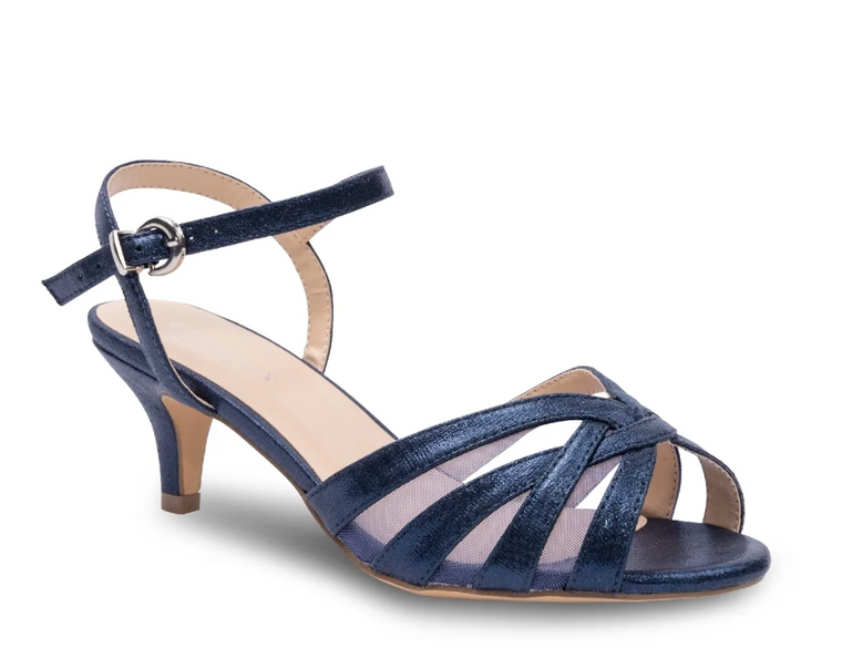 Paradox London P2307: Theresa Navy Blue Prom Shoes, Navy, 9