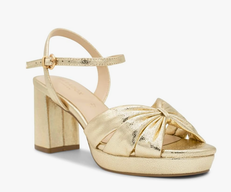Paradox London Pink Women's Nerita Heeled Sandal, Champagne, Size-9