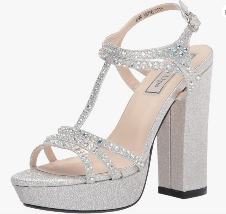 Touch Ups Women's Platform, Silver, Size 6.5M