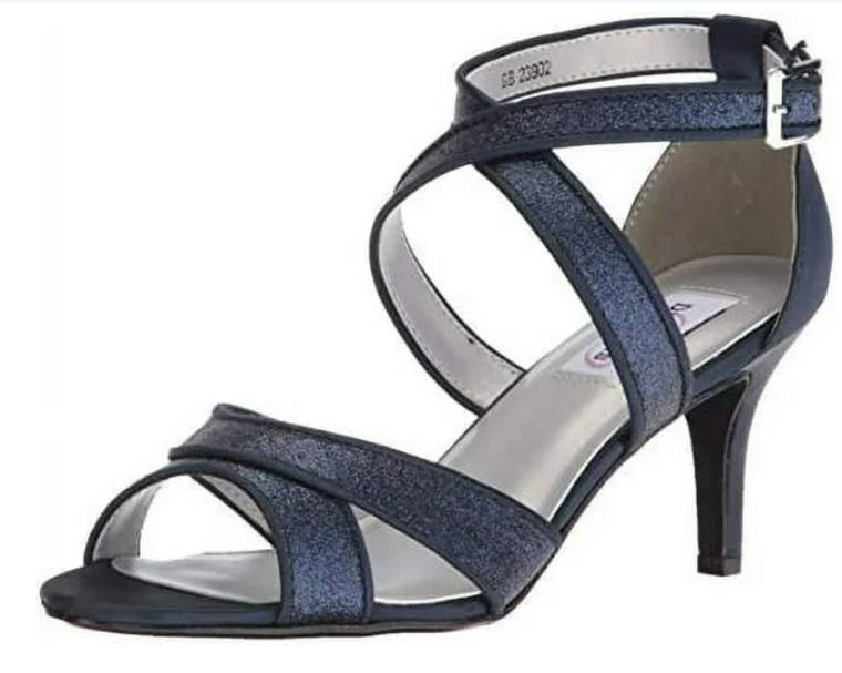Touch Ups Women's Amber (Navy Glitter,7 Wide)