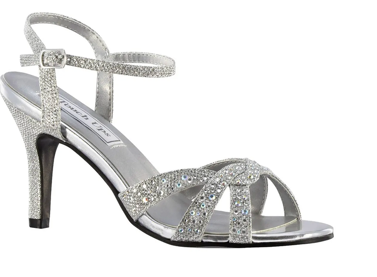 Touch Ups Women's Dulce Dress Sandal (Silver Shimmer,8.5 B(M) US)