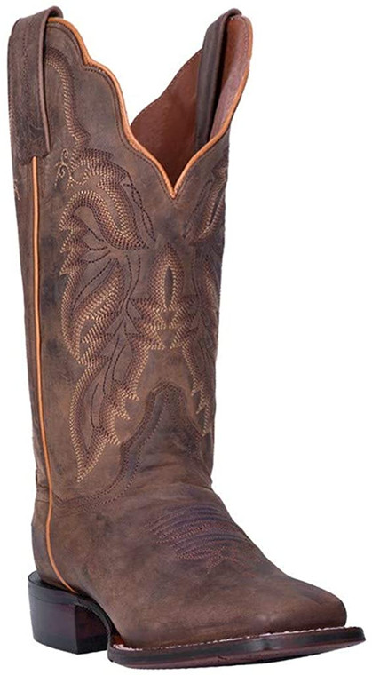Dan Post Womens Western Boot Wide Square Toe, Brown, Size 8 W