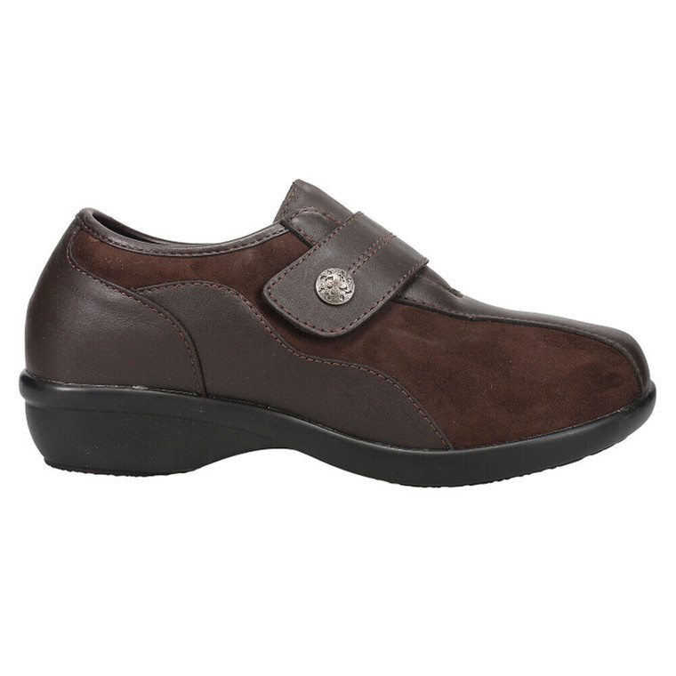 Propet Women's Diana Strap Flat (Bronco Brown,11 XW US)