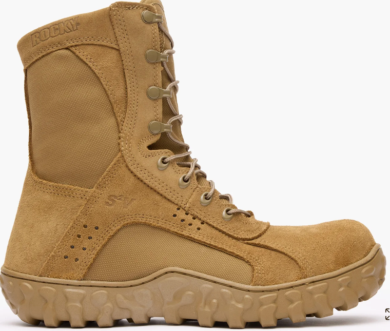 Rocky S2V Composite Toe Tactical Military Boot, Coyote Brown, Size 12(W)