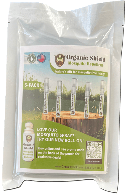 Organic Mosquito Repellent - 5 Pack (Buy 4, Get 1 FREE)