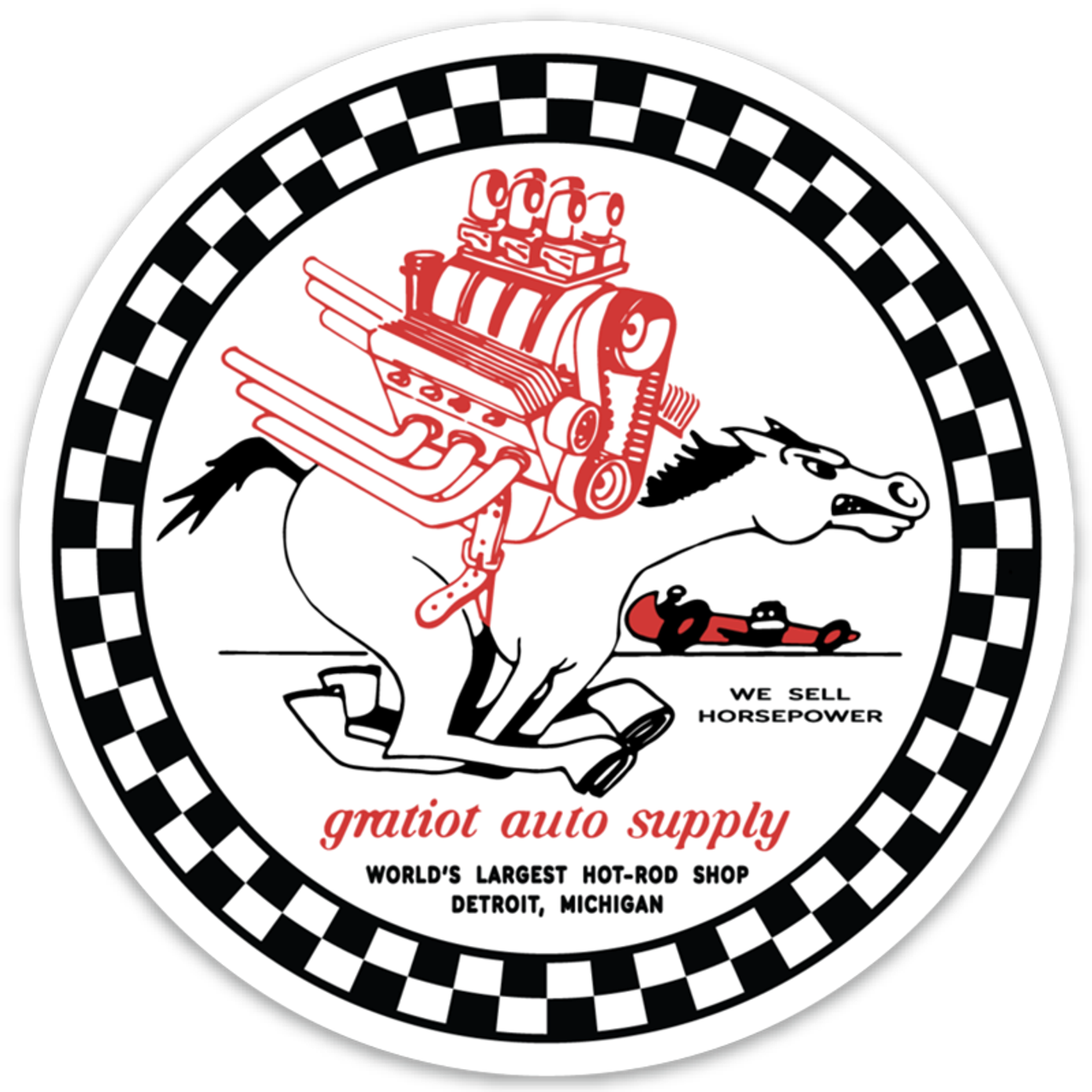 Classic Ford Logo Vinyl Sticker - 4 Round