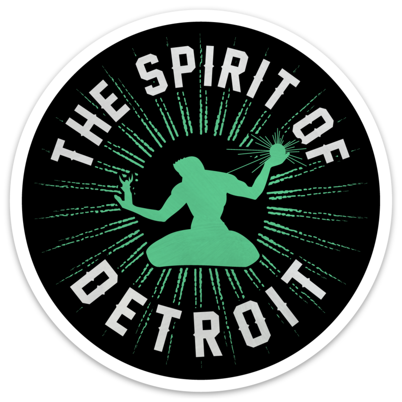 MI Culture Spirit of Detroit Vinyl Decal MI Culture