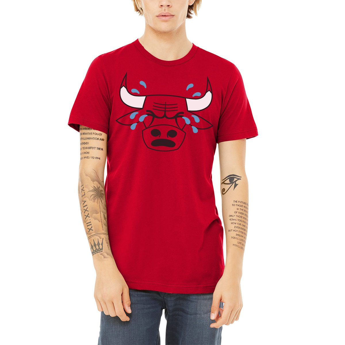 Motor City Bad Boys Red Cry Baby Bull T-Shirt - MI Culture